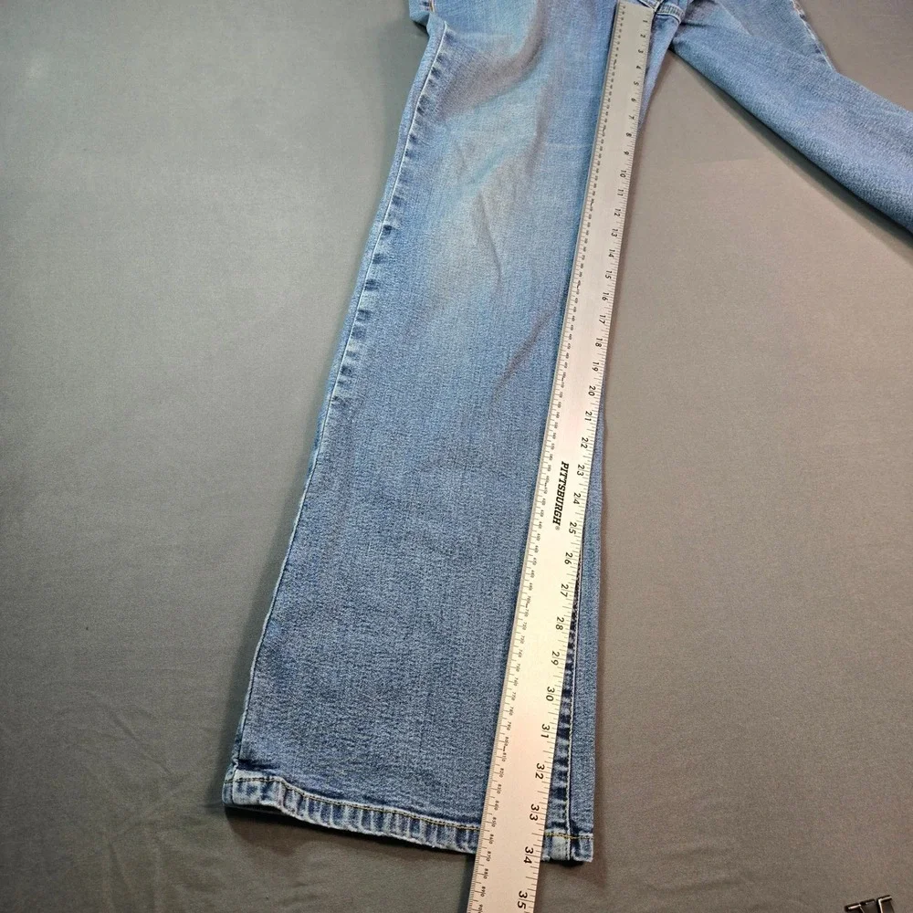 Jag Jeans Peri Straight Leg Blue Denim Stretch Pants Womens Size 34